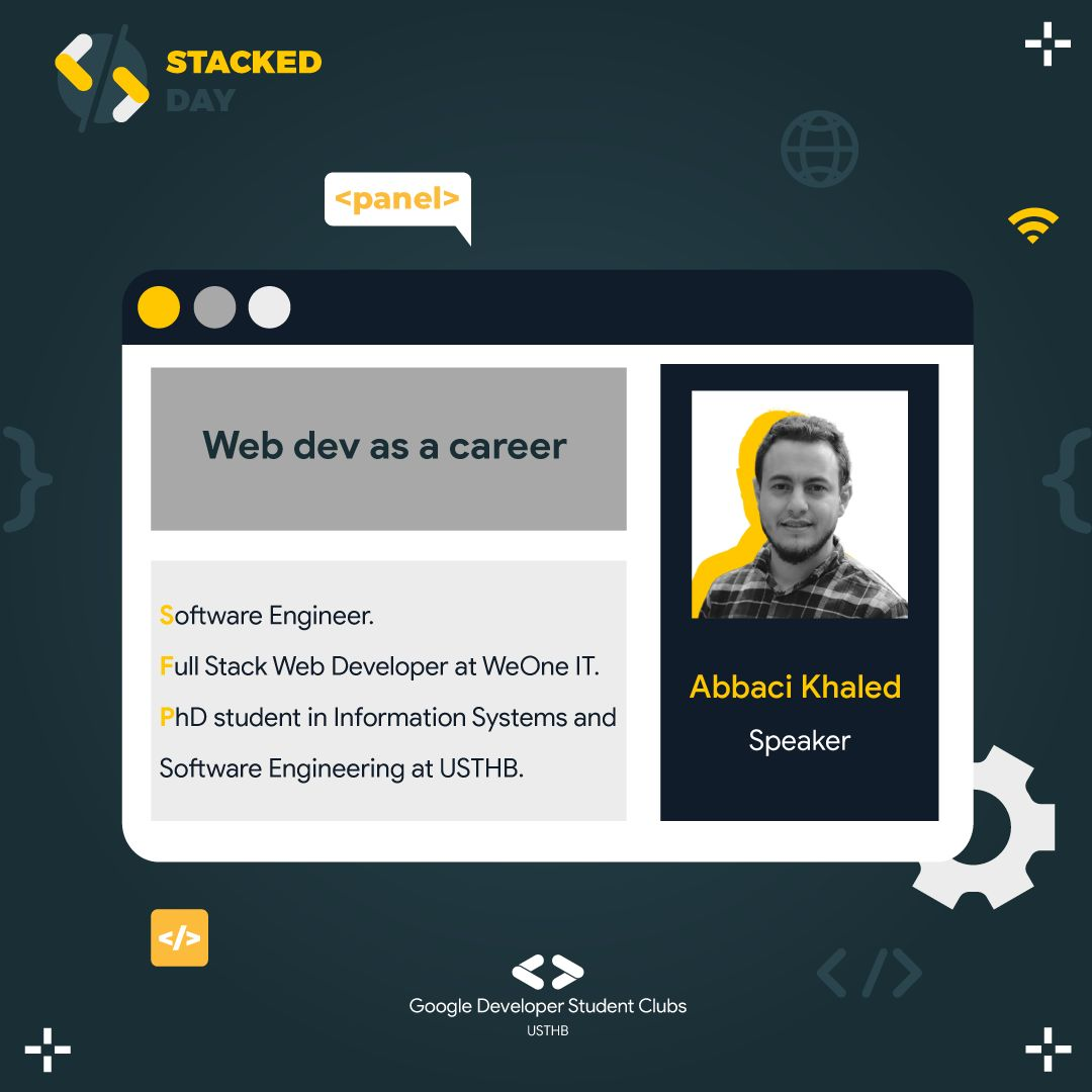 Stacked Day GDSC USTHB — Khaled Abbaci Speaker